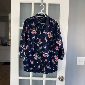 Chaps No Iron Blouse - 3/4th Sleeve